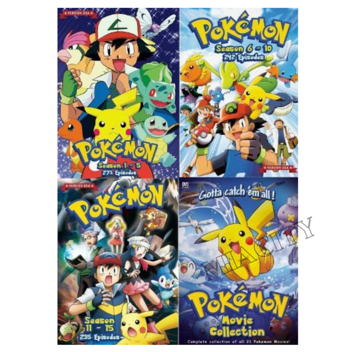 Pokemon (Season 1-20) - Complete Anime Tv Series Dvd Box Set (1-978 Eps)  Eng Dub