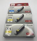 Genuine Canon PIXMA 771 C Cyan XL & Y Yellow XL x 2 Ink Cartridge