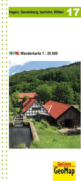 Nrw Wanderkarte 17 Hagen, Gevelsberg, Iserlohn, Witten 1 : 25 000