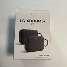 LG XBOOM Go P2 Double Pack Portable Wireless Bluetooth Speaker with Mic - Black