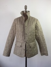 Neutral Tan 'barbour' Quilted Short Walking/hiking/riging Jacket Uk 12