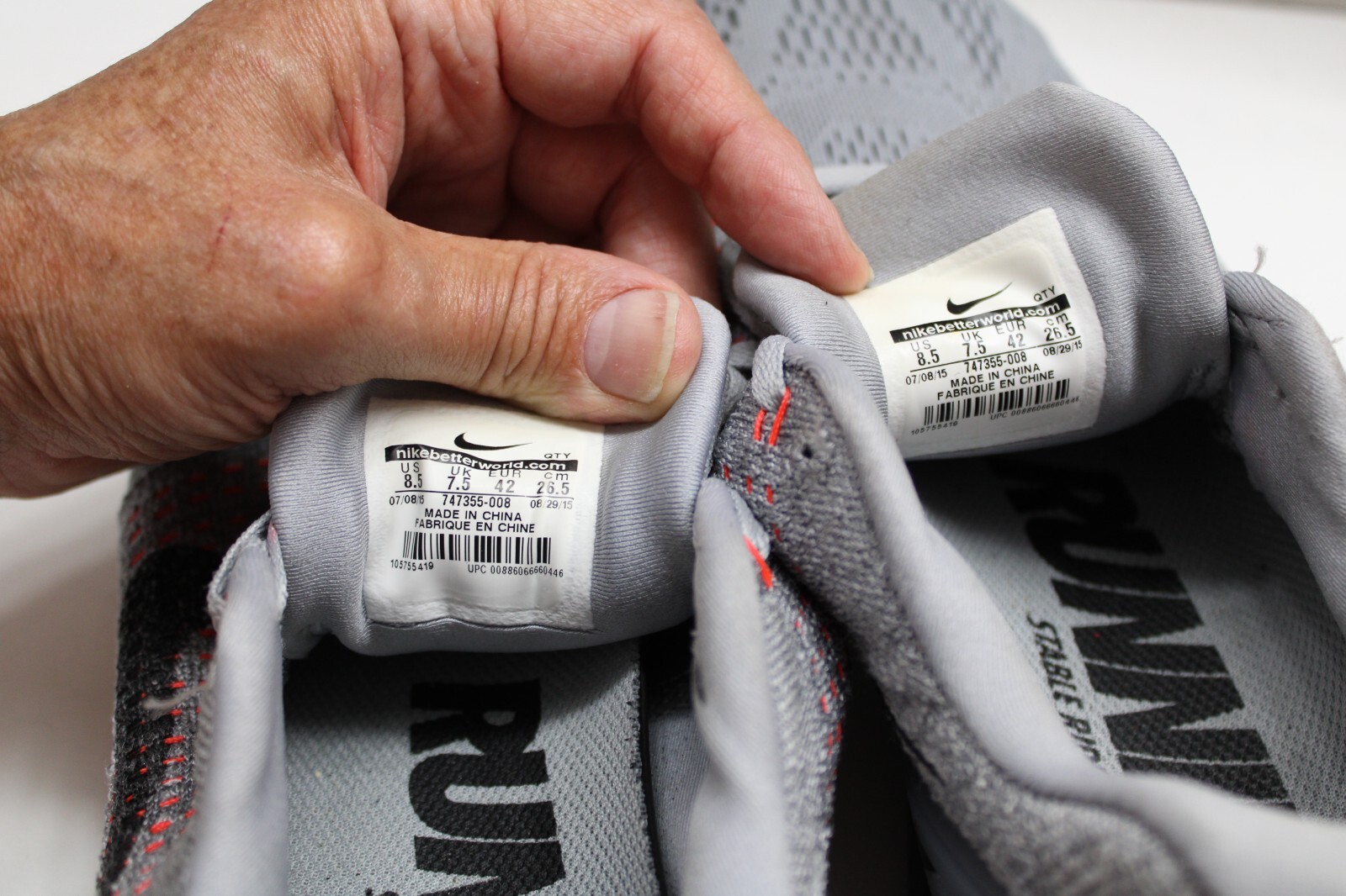 SAOLA Nike Lunarglide 8.5 Grigio Arancione Scarpe da Corsa Stringate Uomo Comfort Foam