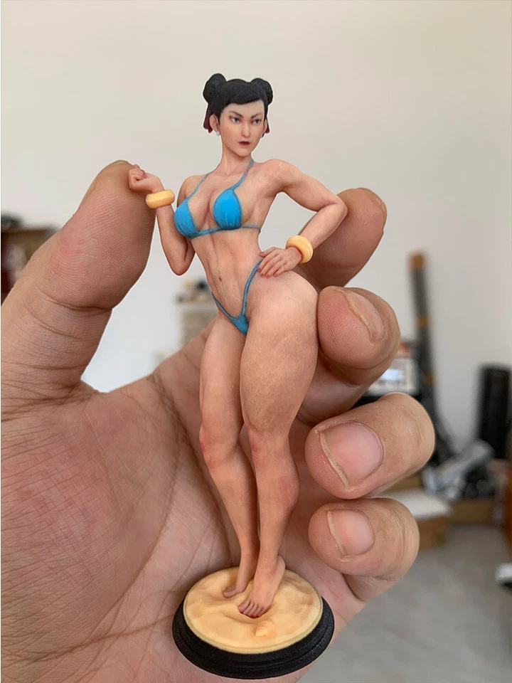 1/18 1/16 1/12 Miniature Anime Muscle Girl Model Scene Props Toys For Cars - Image 2 of 4