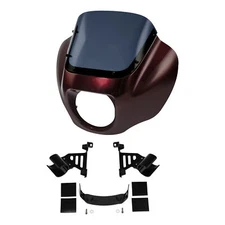 Fairings Windshield & Bracket Fit For Harley FXBB FXLR FXST 18-25 Twisted Cherry