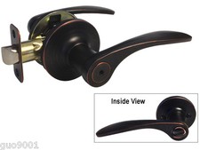 Privacy Oil Rubbed Bronze Door Handle knob Lever Lock bedroom bathroom