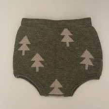 Rylee + Cru Tree Print Wool Blend Holiday Shorts Bloomers Size 2-3Y NWOT