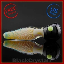 5 inch Handmade Thick Black Pearls Thick Heavy Tobacco Smoking Bowl Glass Pipes