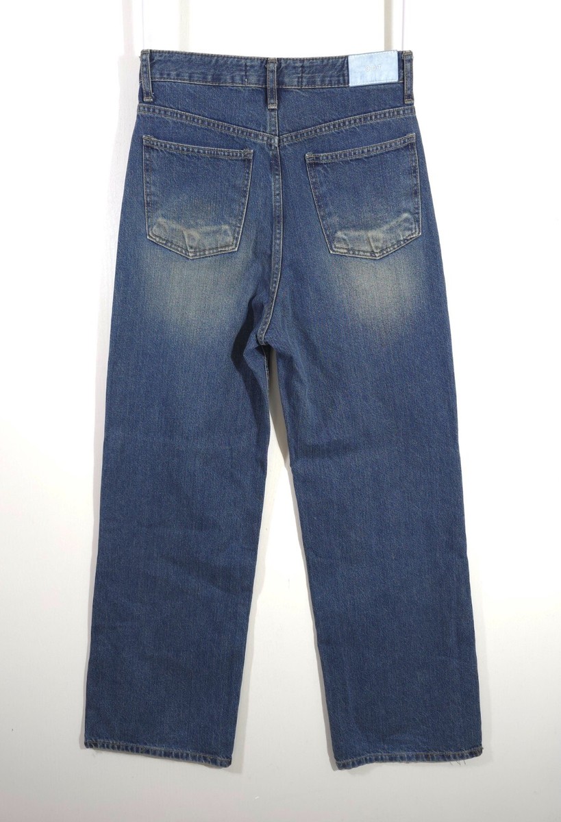 OOTJ Seoul Korean Fashion Wide Leg Relaxed High Waisted Denim