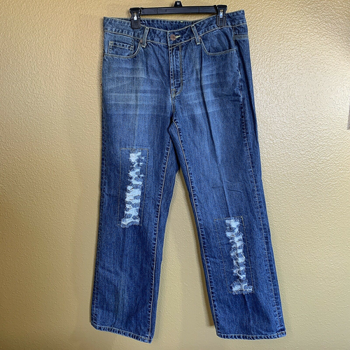 7~Lane Bryant vaqueros distressed pierna recta 89.50 Sz | eBay
