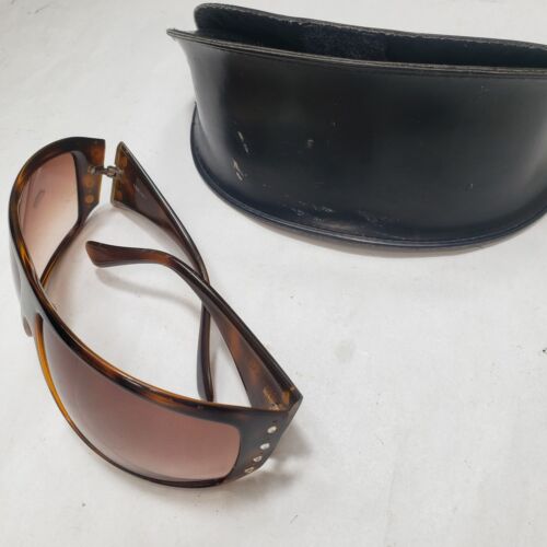 Vintage Versace Tortoiseshell Oversized Sunglasses Rhinestones Medusa Y2K **Read - Picture 2 of 18