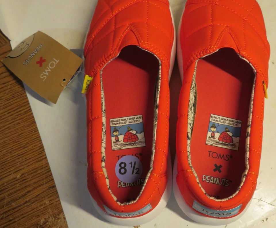 TOMS Mujer Peanuts X Alpargata Malva Sin Cordones Tenis Zapatos Informales Rojo 8.5 Foto 3 de 4