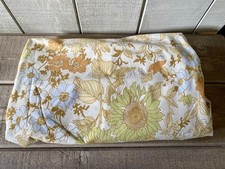 Vintage Cannon Fitted Sheet Flower Power Floral Twin Size