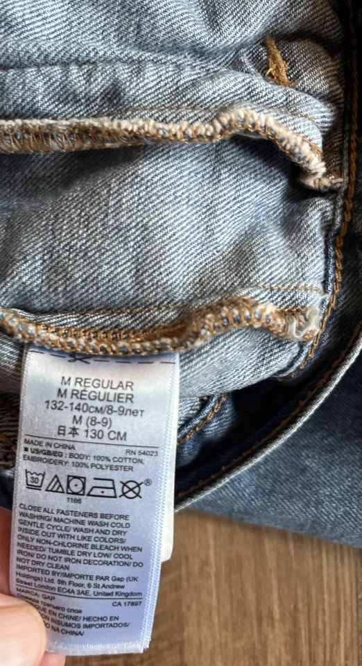 Chaqueta Jean Gap Disney Niños Mediana 8-9 Azul Denim Mickey Mouse Parche Bordado Foto 4 de 4