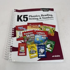 Abeka K5 Phonics Reading Writing and Numbers Curriculum Lesson Plans
