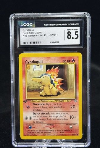Cyndaquil (1st Edition) graded CGC 8.5 for sale on eBay