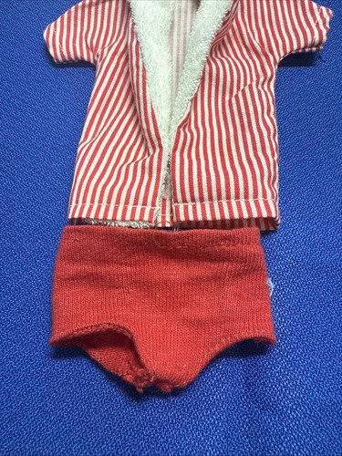 Vintage 1960's Mattel Barbie Ken #0750 Red/White Striped Beach Shirt Jacket/Pant - Picture 2 of 5