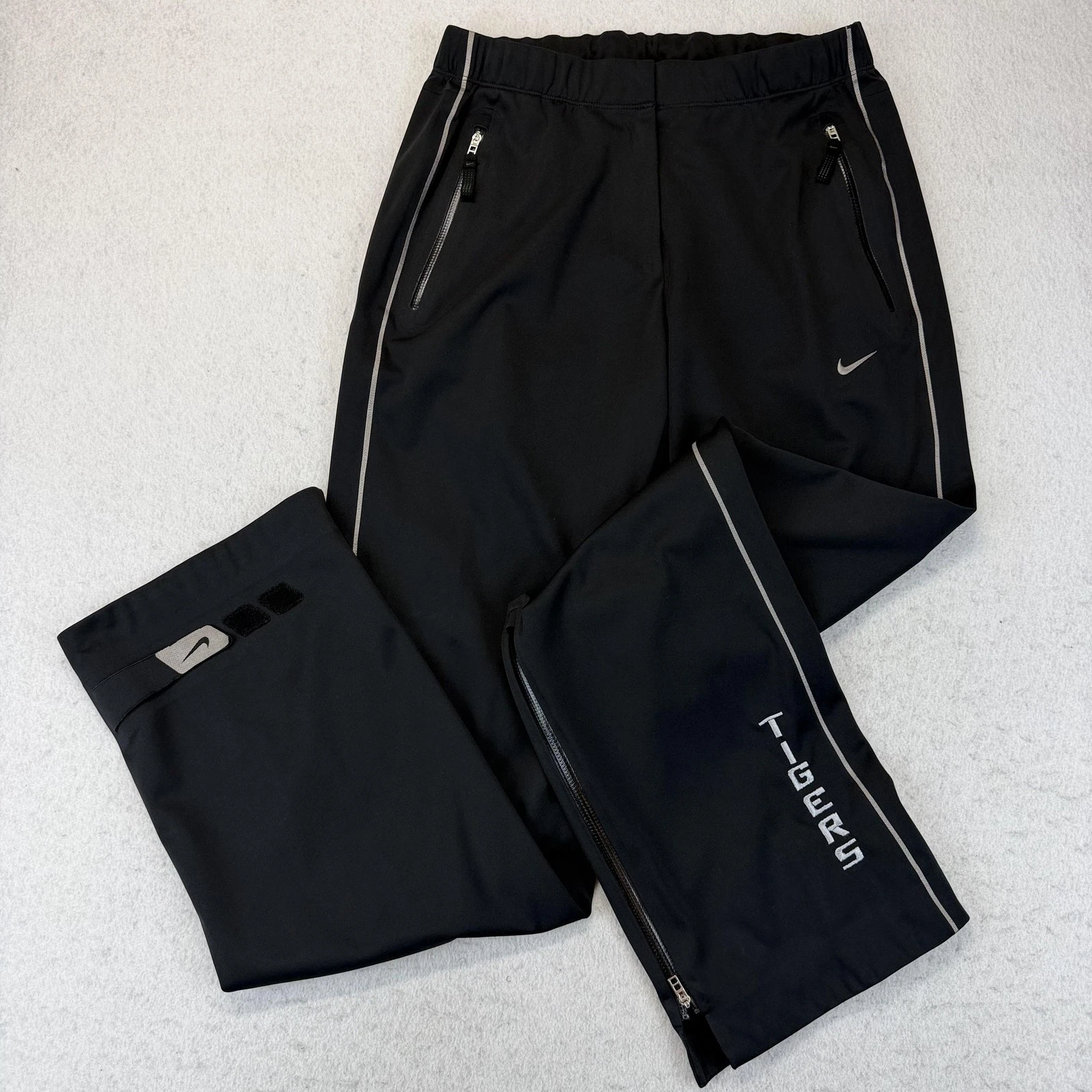 Nike Golf Storm Rain Pants Womens Small Black Water Resistant Tigers Embrodery