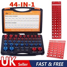 Imperial Inch & Metric Thread Gauge Set Nut & Bolt Thread Checker Identifier Box