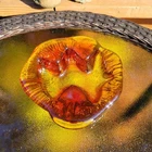 Vintage (circa 1970's) Blenko Glass Freeform Ashtray ~ #693 in Tangerine