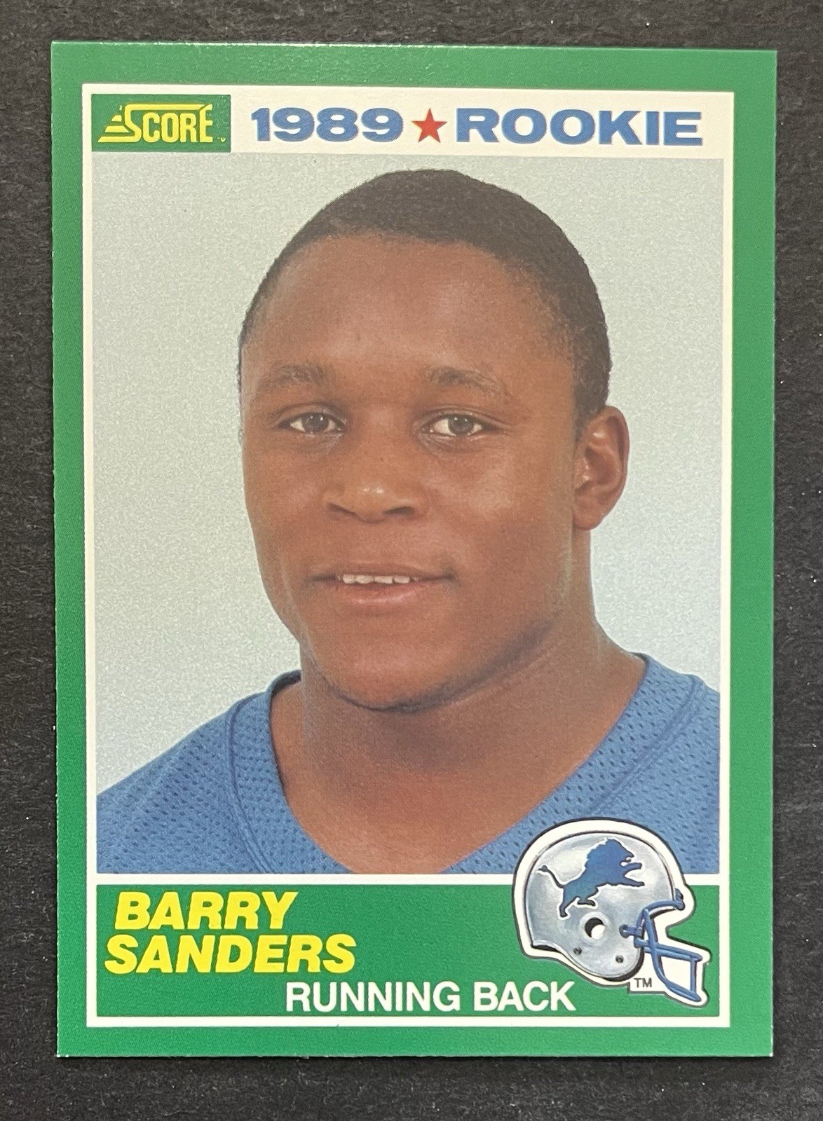 1989 Score Barry Sanders #257 - Rookie - HOF - Free Shipping - Sharp Card