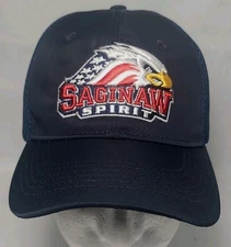 Bimm Ridder Saginaw Spirit Canadian Hockey League CHL Adjustable Blue Hat Used 