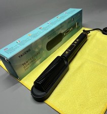 Plancha de pelo cepillo caliente peine 3D…