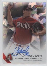 2015 Bowman's Best of Atomic Refractor 13/50 Yoan Lopez #B15-YL Auto a2v
