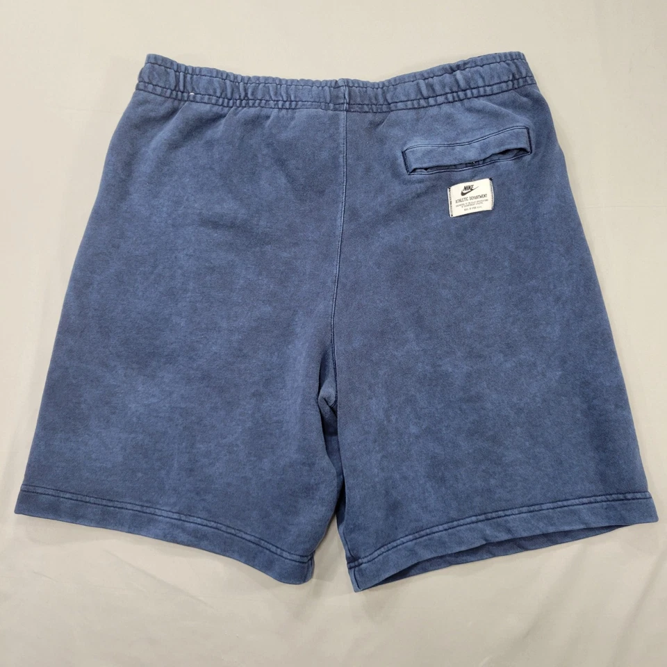 Pantalones cortos deportivos Nike para hombre L Athletic Dept polar azul lavado mezcla de algodón informales gimnasio Foto 2 de 4