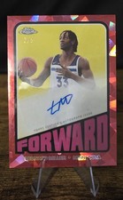 2023-24 Topps Chrome Sapphire Leonard Miller Rookie Red Auto /5 #TA-LM