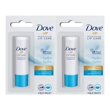 Dove Nourishing Lip Care 24 Hour Hydro Lip Balm Hydrating Care 4.8g (Pack of 2)
