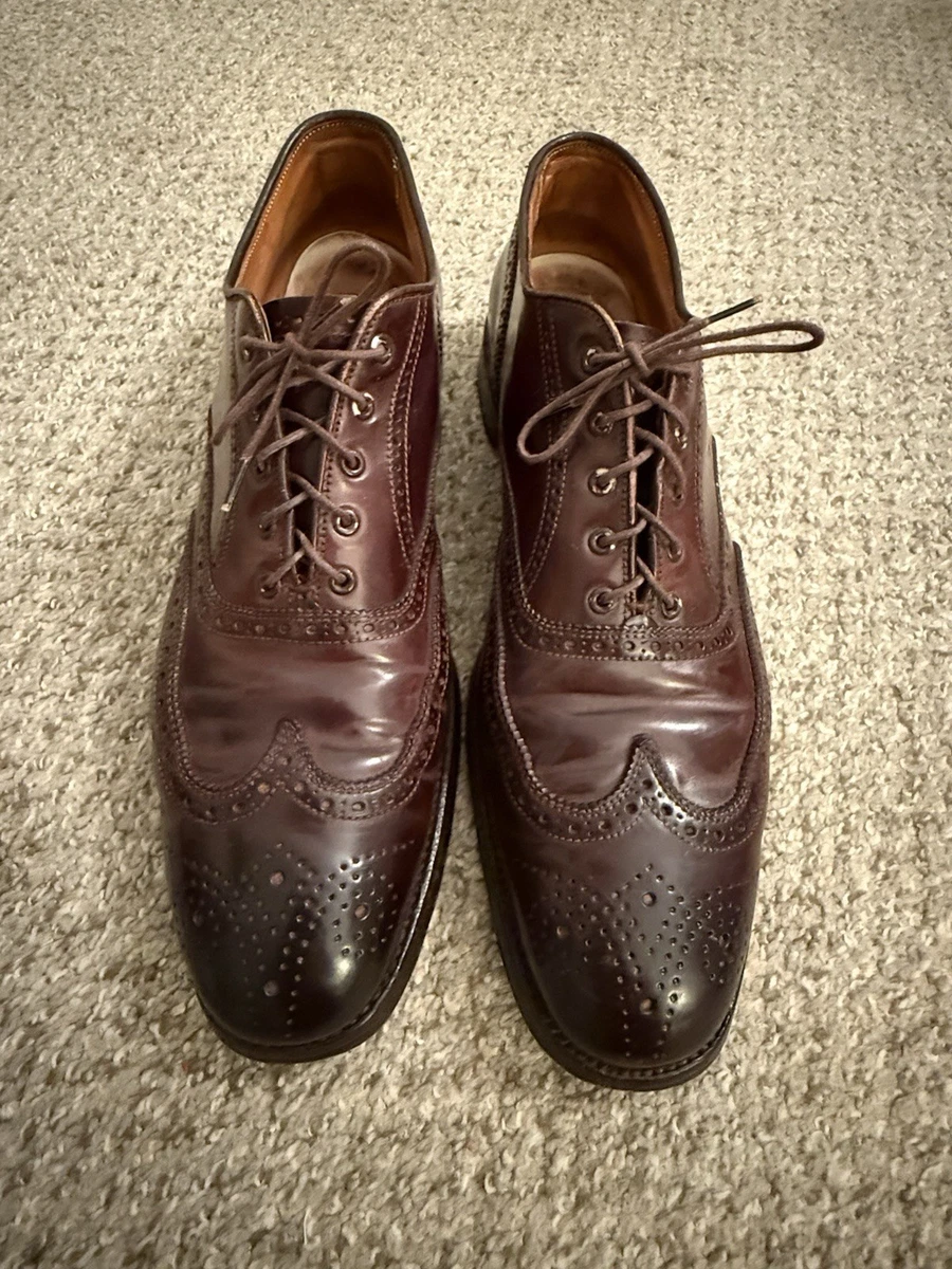 Brooks Brothers M75 Cheaney wingtips Brown leather brogues made in England Brooks Brothers Brown Wingtip Dress Shoes for Men for sale  main image 4