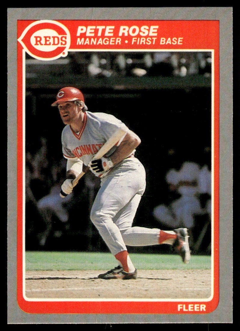 1985 Fleer #550 Pete Rose Cincinnati Reds