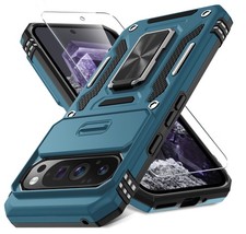 Funda Para Google Pixel 9 Pro Xl Con Protector De Pantalla Hd Resistente Azul