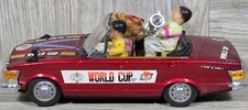 MERCEDES OLYMPIC WORLD CUP NEWS ME-611 China Tin Toy Car Battery Operated Vtg