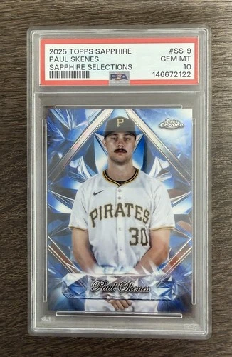 2025 Topps Chrome Sapphire Paul Skenes Sapphire Selections PSA 10