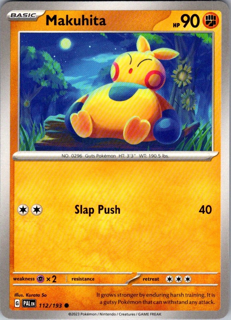 Makuhita Paldea Evolved 112/193 Common Pokemon Near Mint