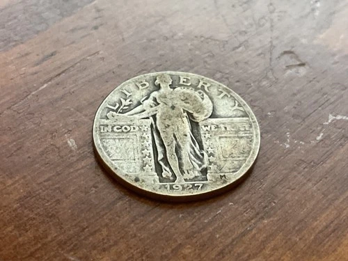 1927 Silver Standing Liberty Quarter  (Silver Value is over $13.00)