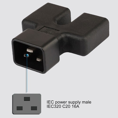 Iec320 C20 To Dual Iec320 C19 Power Adapter Iec320 C20 Male To 2 C19 Female SPC - Zdjęcie 12 z 12