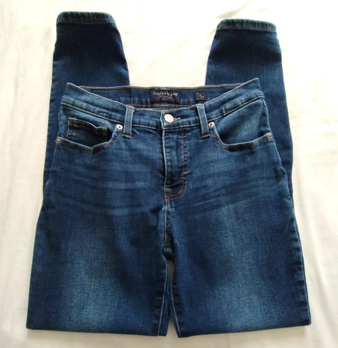 LUCKY BRAND Medium-Dark Wash "Mid Rise SKINNY AVA" Jeans Sz 6 (27.5 In Inseam)