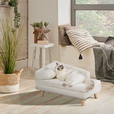 Dog Sofa Bed Cat Cushion Chairs Stool L Shape Soft Warm Nesting Couch with Rubbe
