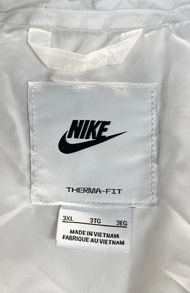 Nike Men's White Gray Therma-FIT Repel Puffer Quilted Vest Size 3XL NWT - Image 3 of 4