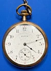 Antique 1911 Elgin Pocket Watch - Grade 387,  Model 7,  16s,  17 Jewels, Running