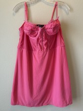 Urban Outfitters Brenna Bustier Mini Dress | Hot Pink Lace Bodice & UnderwireXXL