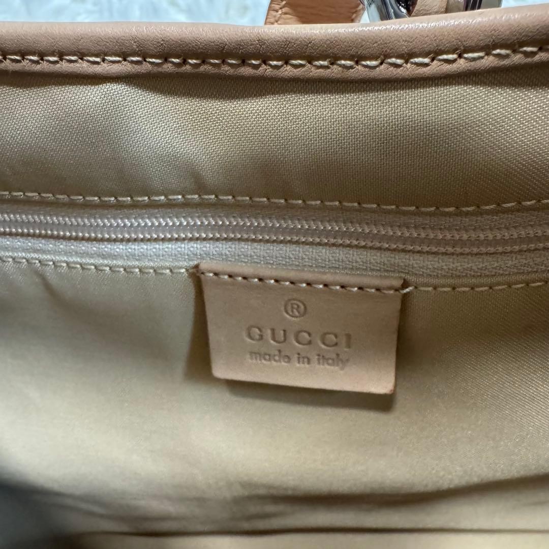 GUCCI Jackie GG Shoulder Bag Canvas Leather Trim Vintage Japan F/S USED thumbnail 8