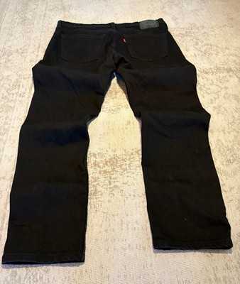 Levi's 511 Herren Jeans Schwarz gerades Bein W36 L30 Denim Five-Pocket Logo