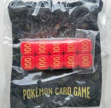 Pokemon TCG Card Game Red Dice Set and Dice Bag all Brand New