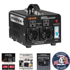 1500W Heavy-Duty Voltage Converter Transformer - Step Up/Down Power Solution
