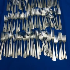 100 Stainless Dinner & Salad  Forks Restaurants Churches Craft  Very Nice 