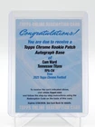 2025 Topps Chrome Cam Ward Rookie Patch Autographs (RAW)