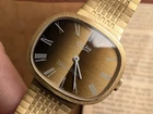 VULCAIN Champs-Elysees K1115D Gold Dial Hand-winding Men's Vintage Watch 34mm